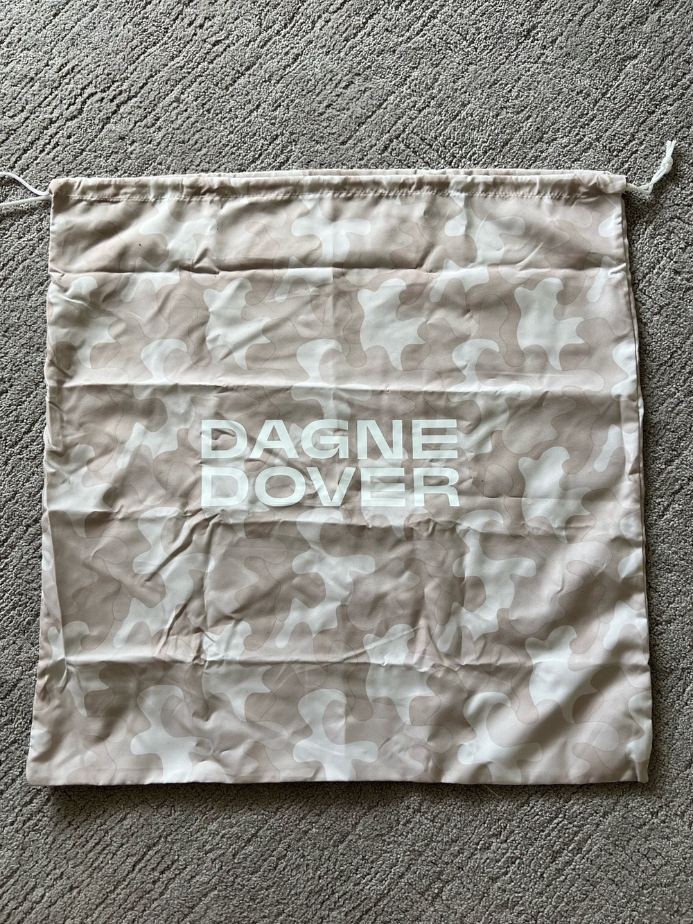 Dagne Dover Beige Camo Drawstring Dust Bag